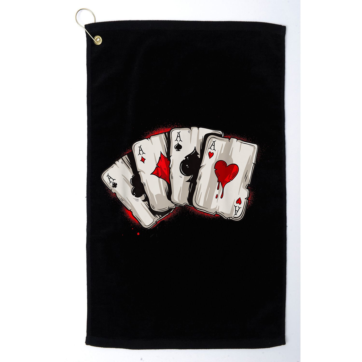 Poker 4 Aces Stud Hands Lucky Souvenir Las Vegas Golf Towel
