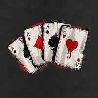 Poker 4 Aces Stud Hands Lucky Souvenir Las Vegas Golf Towel