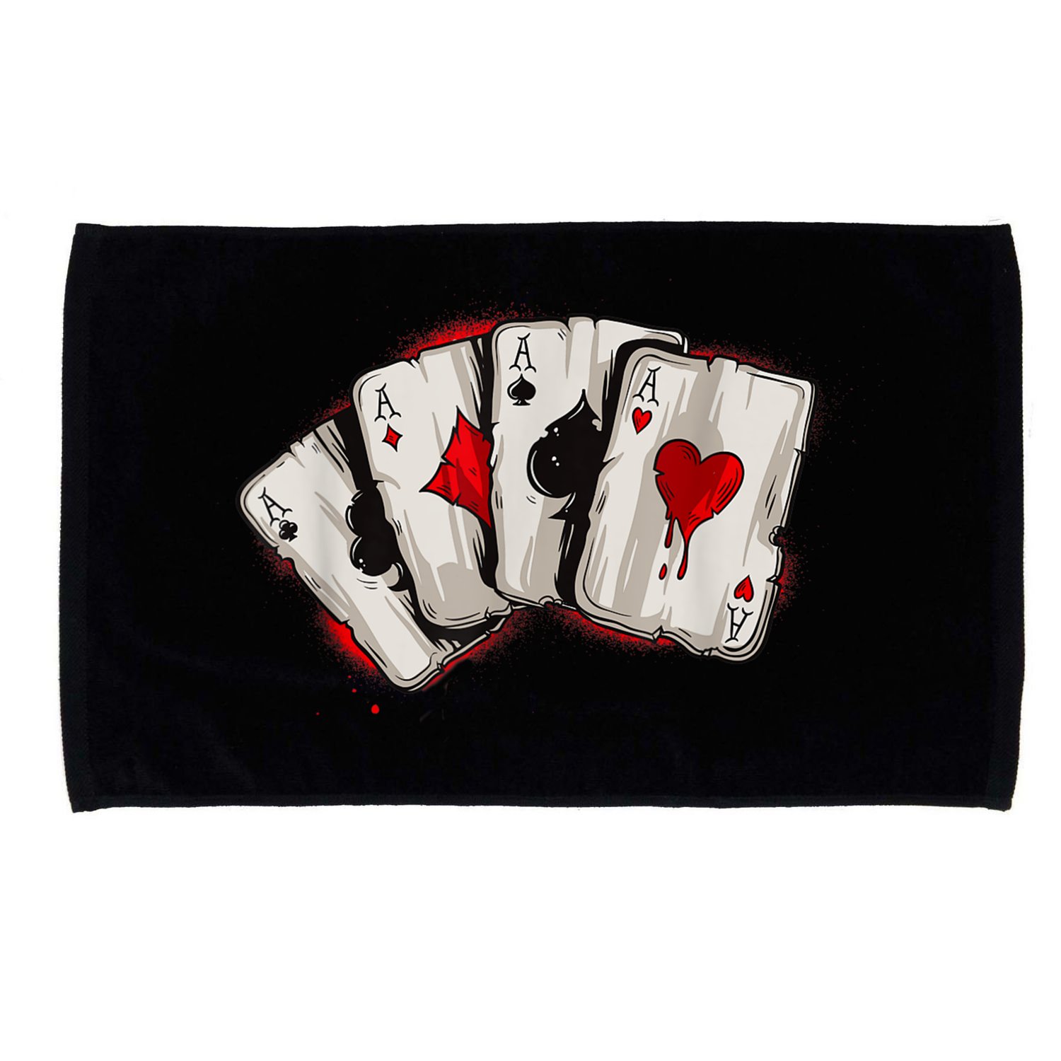 Poker 4 Aces Stud Hands Lucky Souvenir Las Vegas Microfiber Hand Towel