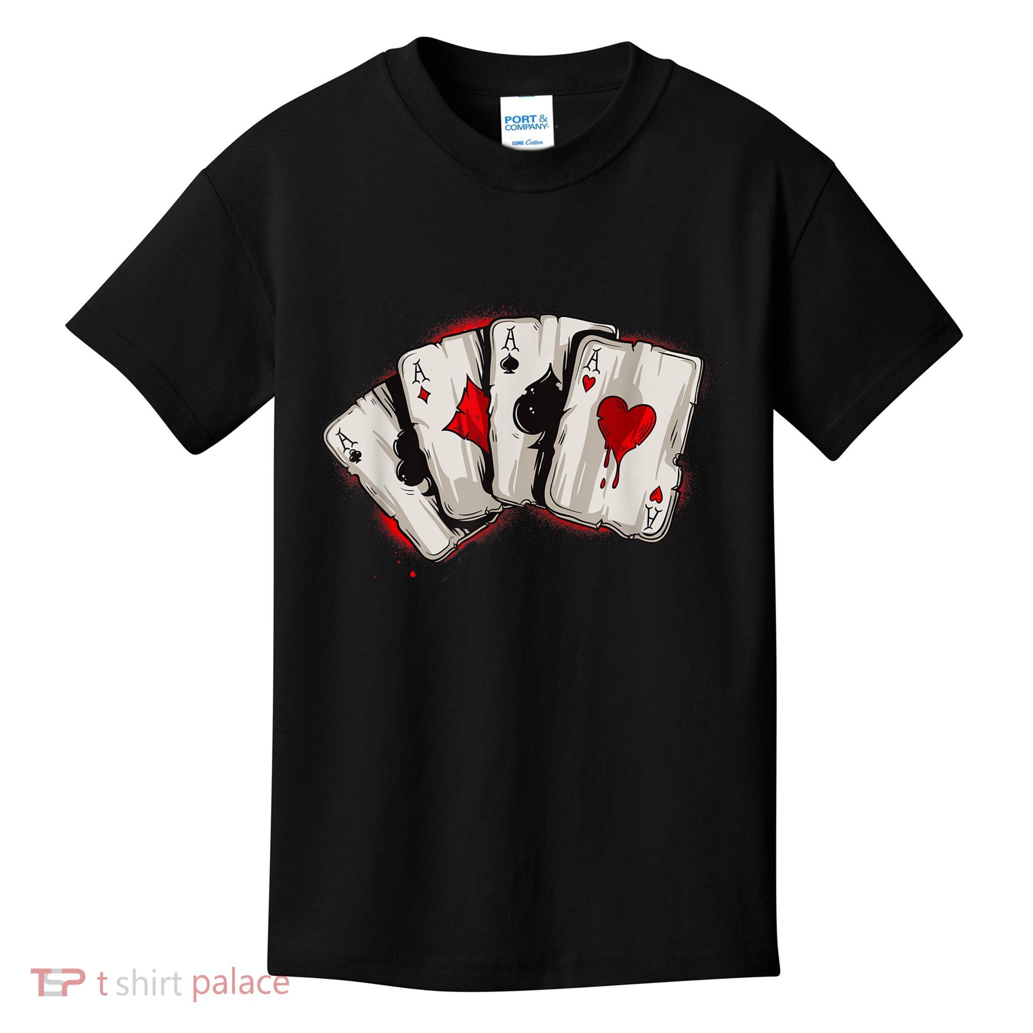 Poker 4 Aces Stud Hands Lucky Souvenir Las Vegas Kids T-Shirt