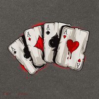 Poker 4 Aces Stud Hands Lucky Souvenir Las Vegas Cotton Canvas Backpack