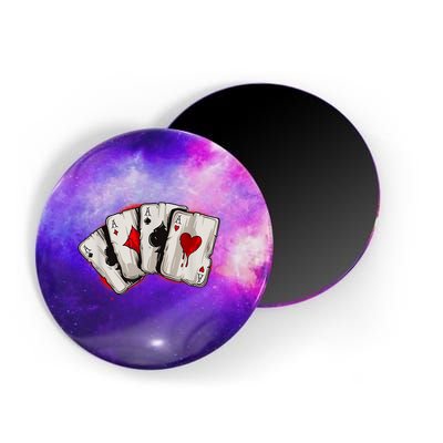 Poker 4 Aces Stud Hands Lucky Souvenir Las Vegas Magnet