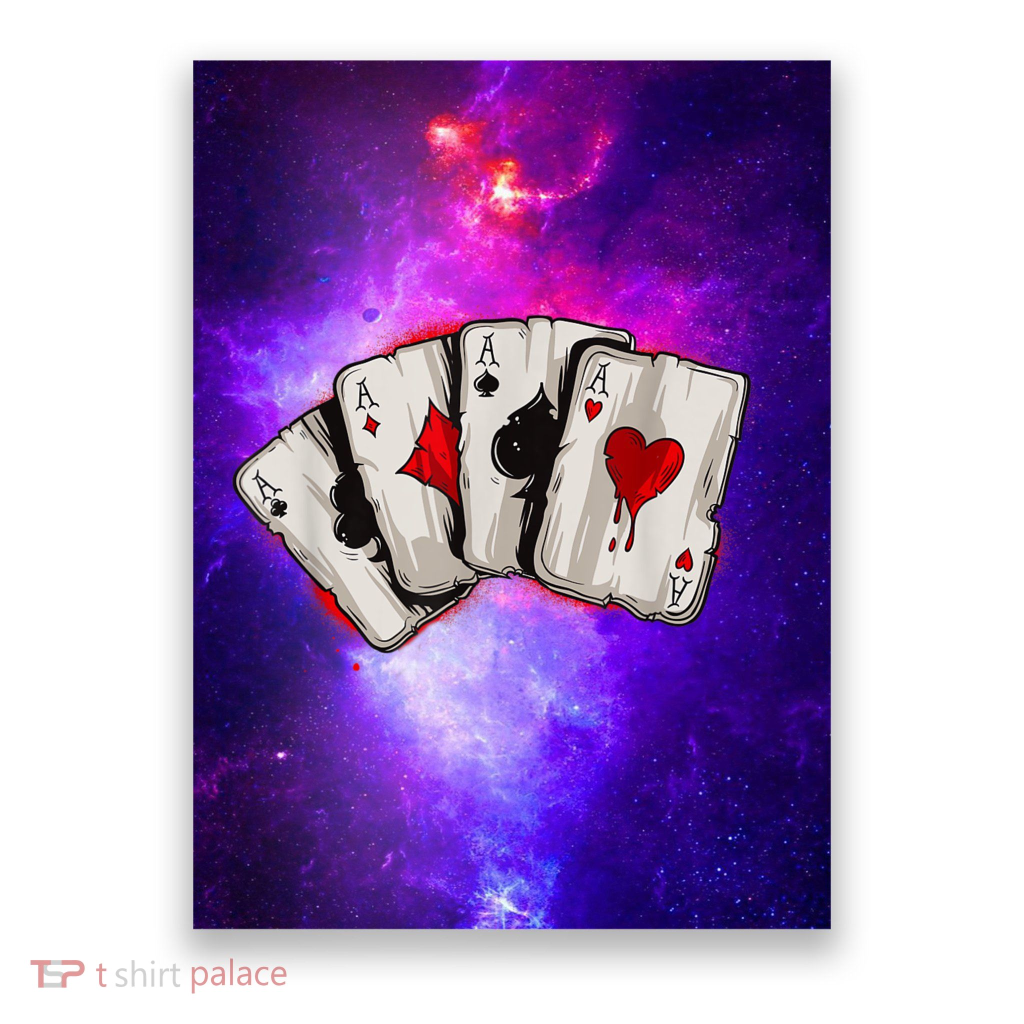 Poker 4 Aces Stud Hands Lucky Souvenir Las Vegas Poster