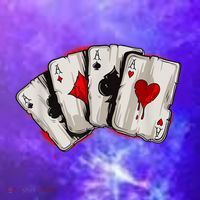 Poker 4 Aces Stud Hands Lucky Souvenir Las Vegas Poster