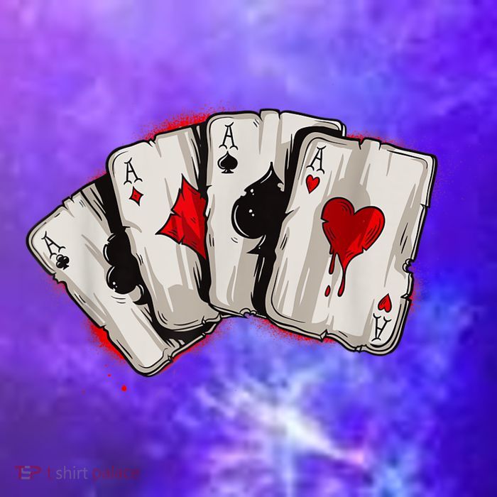 Poker 4 Aces Stud Hands Lucky Souvenir Las Vegas Poster
