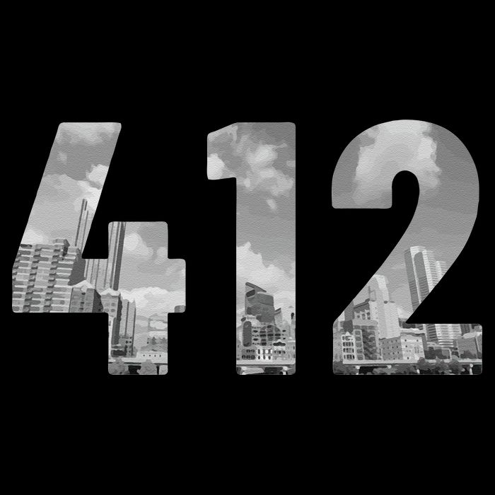 Pittsburgh 412 Area Code Skyline Pennsylvania Vintage Long Sleeve Shirt