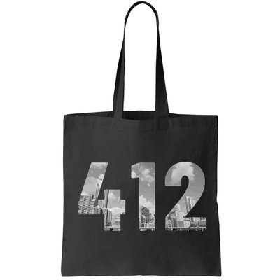 Pittsburgh 412 Area Code Skyline Pennsylvania Vintage Bag
