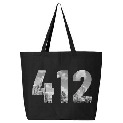 Pittsburgh 412 Area Code Skyline Pennsylvania Vintage 25L Jumbo Tote