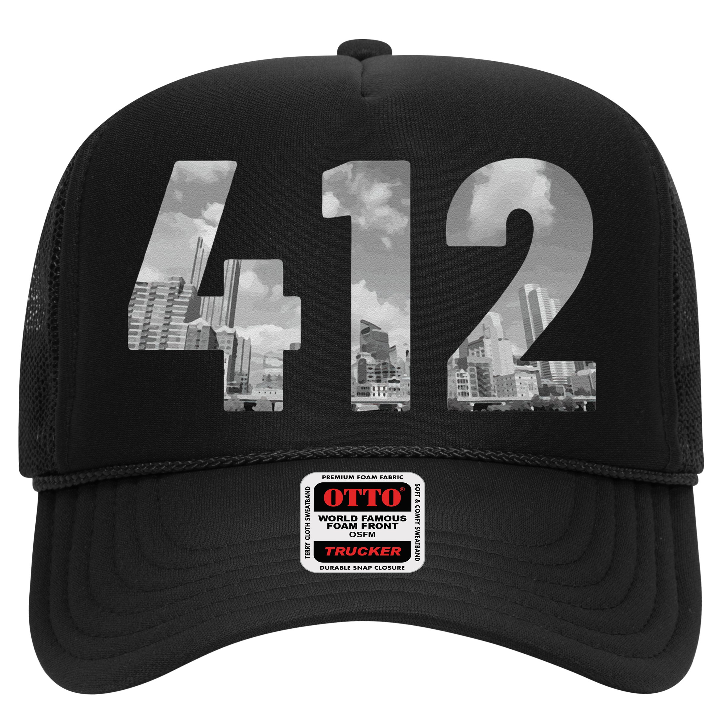 Pittsburgh 412 Area Code Skyline Pennsylvania Vintage Hat