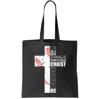 Philippians 413 Baseball Christian Cross Religious Verse Bag