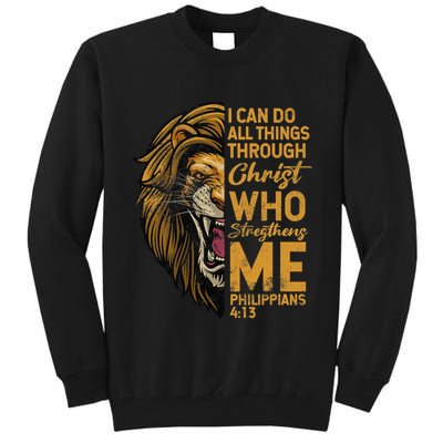 Philippians 413 Bible Quote Scriptures Christian Tall Sweatshirt