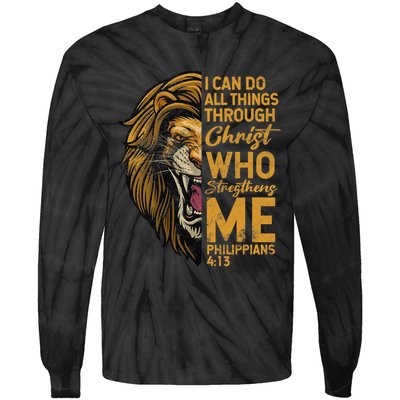 Philippians 413 Bible Quote Scriptures Christian Tie-Dye Long Sleeve Shirt