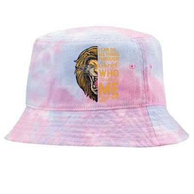 Philippians 413 Bible Quote Scriptures Christian Tie-Dyed Bucket Hat