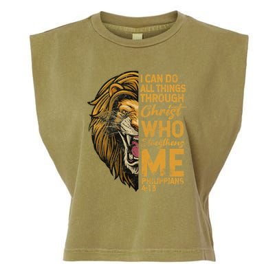Philippians 413 Bible Quote Scriptures Christian Garment-Dyed Women's Muscle Tee