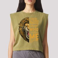 Philippians 413 Bible Quote Scriptures Christian Garment-Dyed Women's Muscle Tee