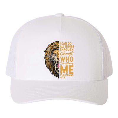 Philippians 413 Bible Quote Scriptures Christian Yupoong Adult 5-Panel Trucker Hat