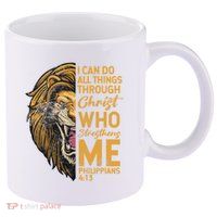 Philippians 413 Bible Quote Scriptures Christian 11oz C Handle Ceramic Mug