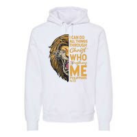 Philippians 413 Bible Quote Scriptures Christian Premium Hoodie