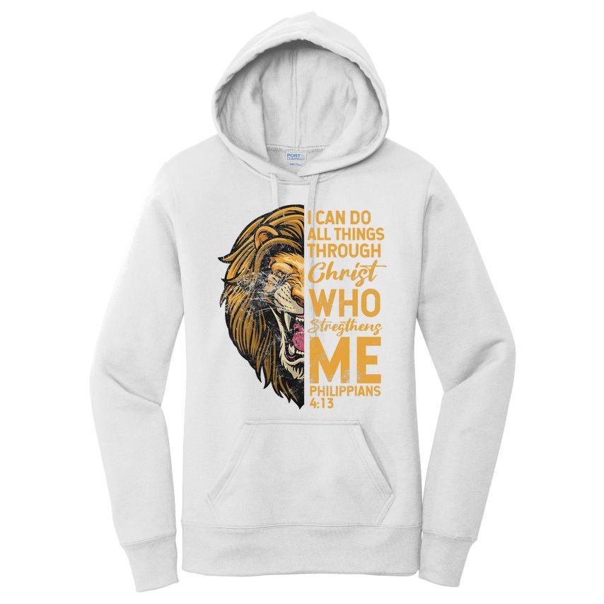 Philippians 413 Bible Quote Scriptures Christian Women's Pullover Hoodie