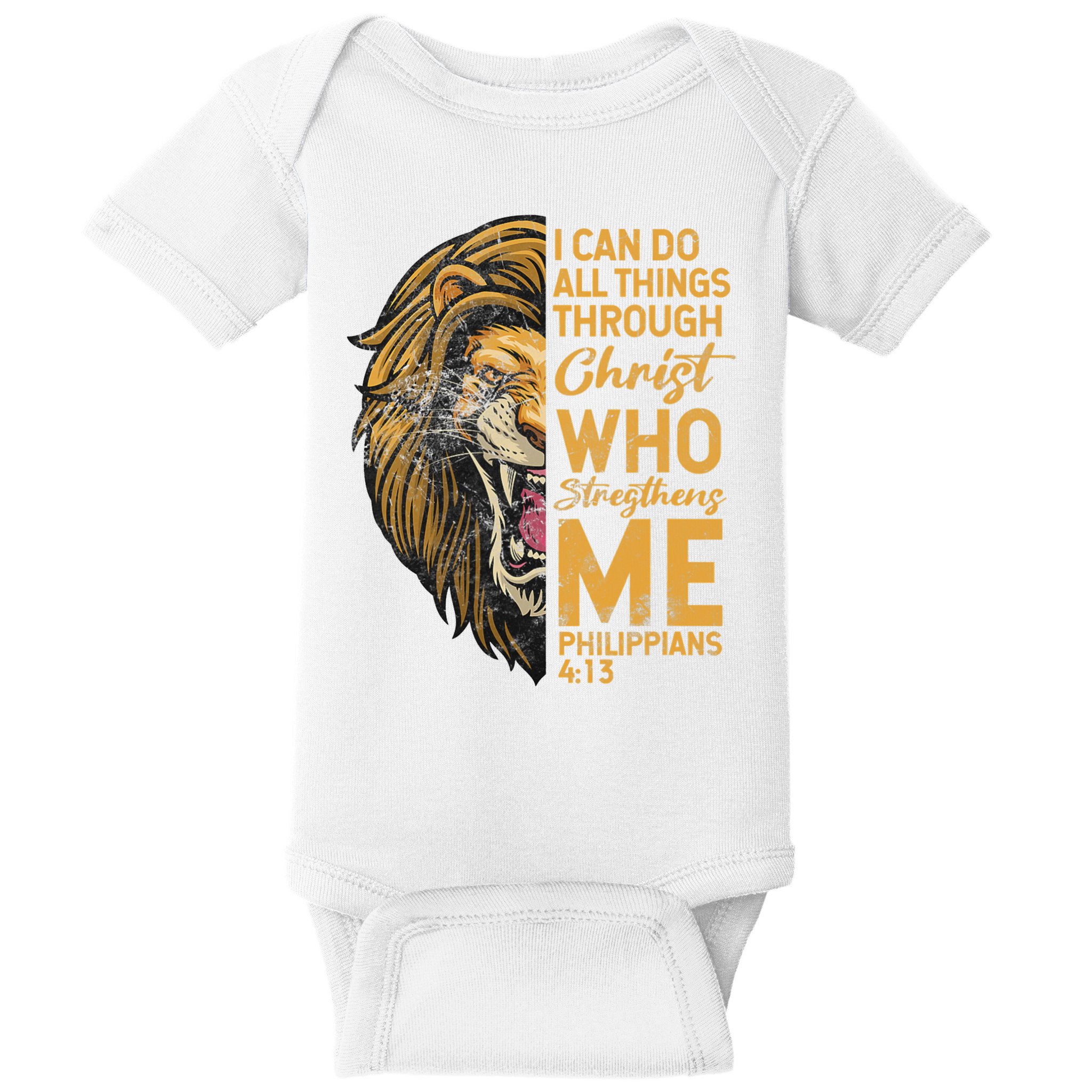 Philippians 413 Bible Quote Scriptures Christian Baby Bodysuit