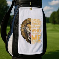 Philippians 413 Bible Quote Scriptures Christian Golf Towel
