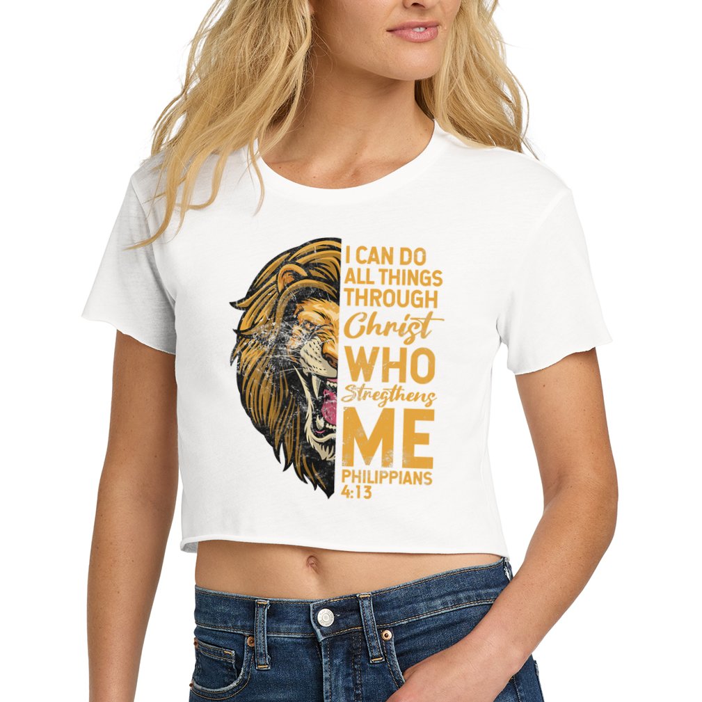 Philippians 413 Bible Quote Scriptures Christian Crop Top