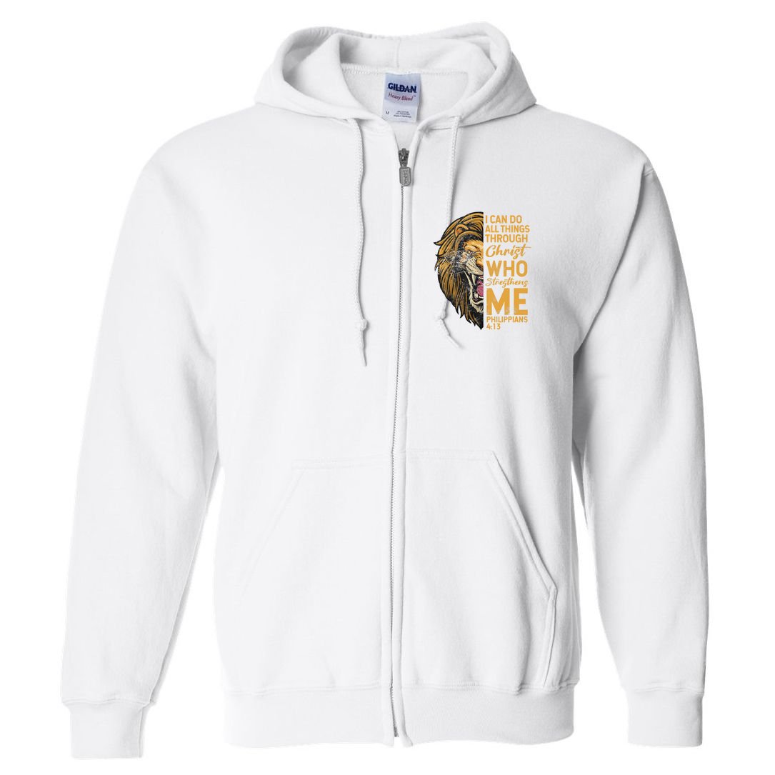 Philippians 413 Bible Quote Scriptures Christian Full Zip Hoodie