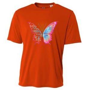 Philippians 4:13 Butterfly Christ Bible Verse Gift Cool Gift Cooling Performance Crew T-Shirt