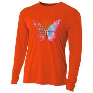 Philippians 4:13 Butterfly Christ Bible Verse Gift Cool Gift Cooling Performance Long Sleeve Crew