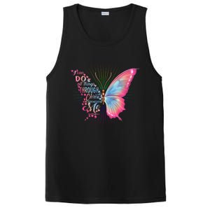 Philippians 4:13 Butterfly Christ Bible Verse Gift Cool Gift PosiCharge Competitor Tank