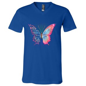 Philippians 4:13 Butterfly Christ Bible Verse Gift Cool Gift V-Neck T-Shirt