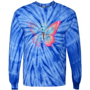 Philippians 4:13 Butterfly Christ Bible Verse Gift Cool Gift Tie-Dye Long Sleeve Shirt