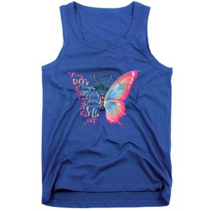 Philippians 4:13 Butterfly Christ Bible Verse Gift Cool Gift Tank Top