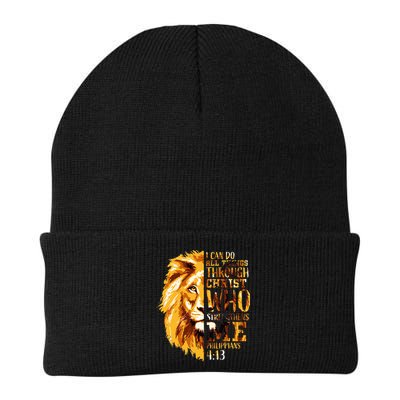 Philippians 413 Christian Bible Verse Gift Lion Husband Beanie