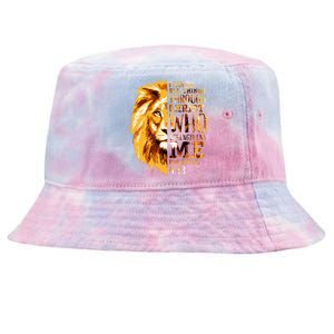 Philippians 413 Christian Bible Verse Gift Lion Husband Tie-Dyed Bucket Hat