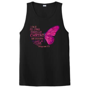 Philippians 4gift13 Christian Bible Verse Gift Butterfly Christ Funny Gift PosiCharge Competitor Tank