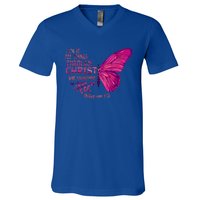 Philippians 4gift13 Christian Bible Verse Gift Butterfly Christ Funny Gift V-Neck T-Shirt