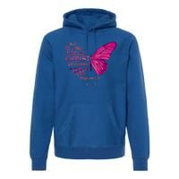 Philippians 4gift13 Christian Bible Verse Gift Butterfly Christ Funny Gift Premium Hoodie