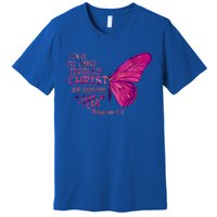 Philippians 4gift13 Christian Bible Verse Gift Butterfly Christ Funny Gift Premium T-Shirt