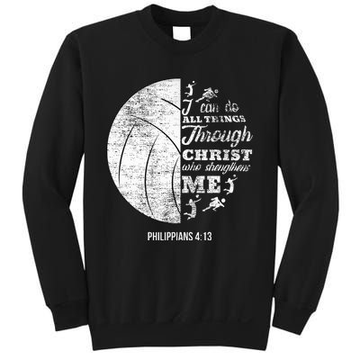 Philippians 413 Christian Volleyball Player Bible Verse Sweatshirt