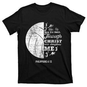 Philippians 413 Christian Volleyball Player Bible Verse T-Shirt