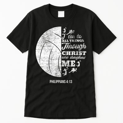 Philippians 413 Christian Volleyball Player Bible Verse Tall T-Shirt