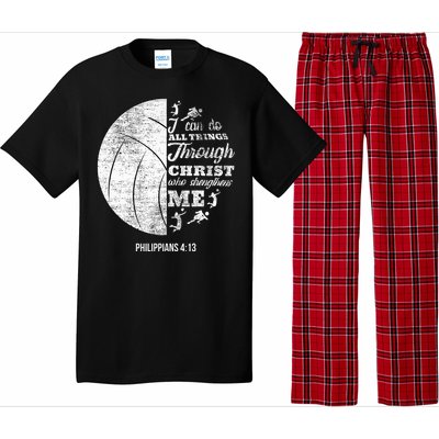 Philippians 413 Christian Volleyball Player Bible Verse Pajama Set