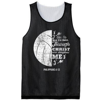 Philippians 413 Christian Volleyball Player Bible Verse Mesh Reversible Basketball Jersey Tank