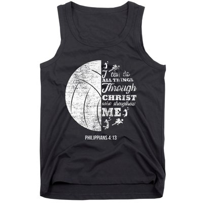 Philippians 413 Christian Volleyball Player Bible Verse Tank Top