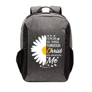 Philippians 4:13 Christian Flower Religious Gift Bible Verse Gift Vector Backpack