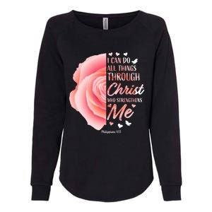 Philippians 413 Christian Bible Verse Religious Gifts Women Womens California Wash Sweatshirt