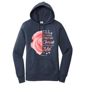 Philippians 413 Christian Bible Verse Religious Gifts Women Women's Pullover Hoodie