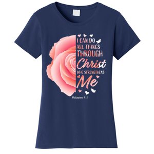 Philippians 413 Christian Bible Verse Religious Gifts Women Women's T-Shirt