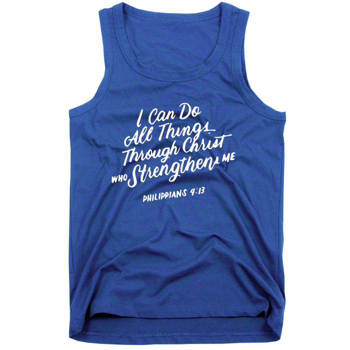 Philippians 4:13 Christian Bible Verse I Can Do All Things Gift Tank Top